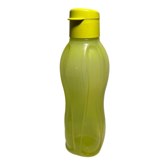 Tupperware Eco Bottle 750ml Medium Flip-Top Lid Reusable Plastic Neon Yellow - Picture 1 of 8